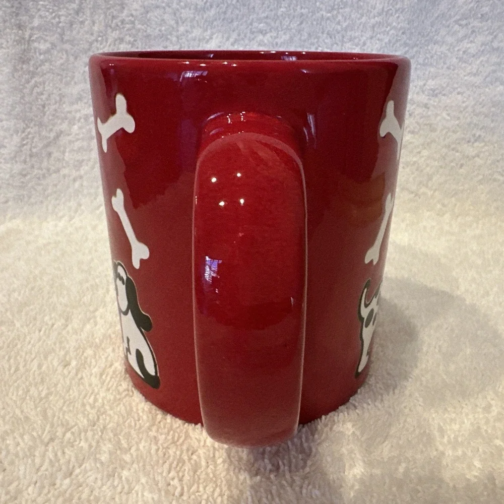 Waechtersbach Germany Ceramic Coffee Mug w/ White & Black Dogs Bone 3.75 X 3.25" - Picture 4 of 8